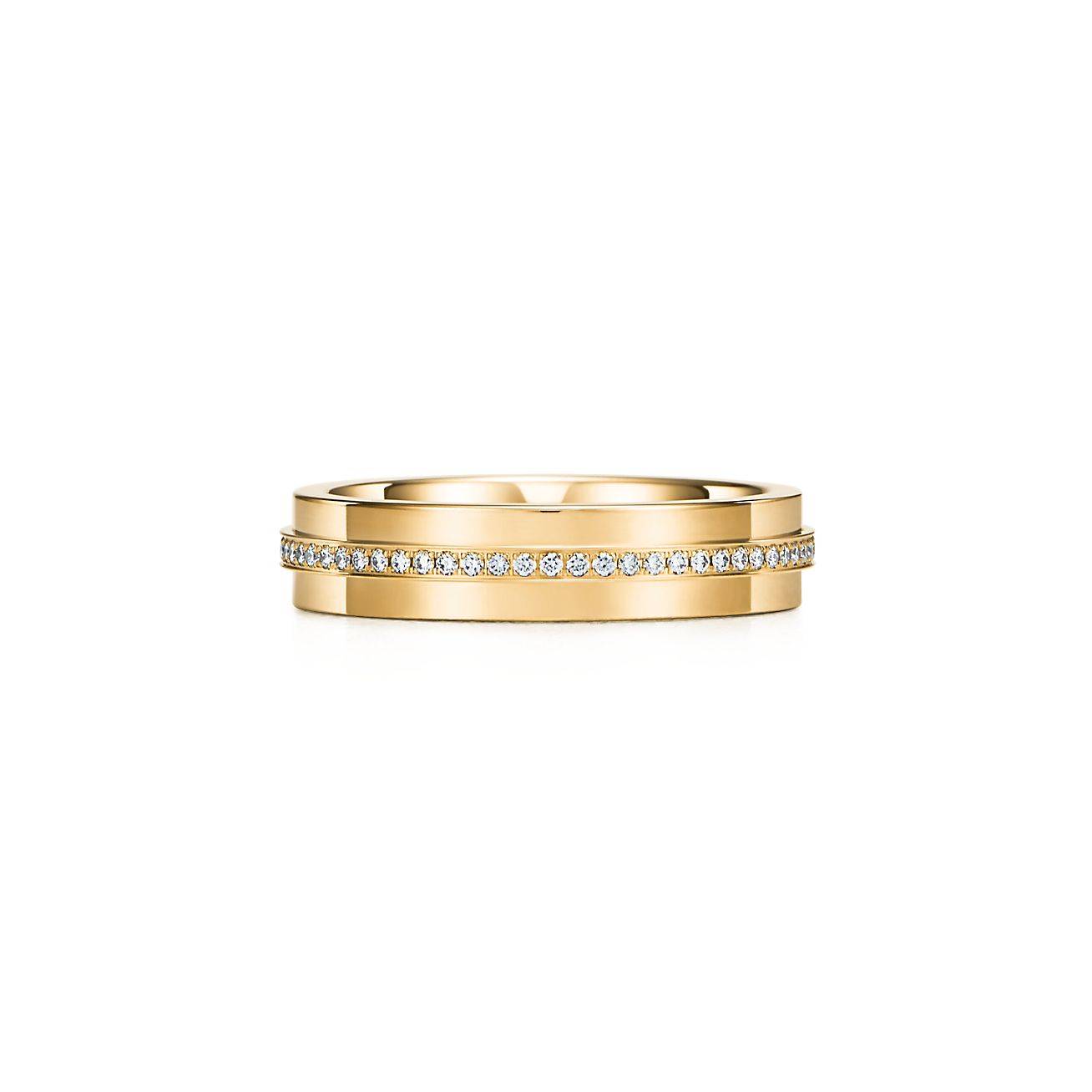 Tiffany T Narrow Diamond Ring in 18k Gold