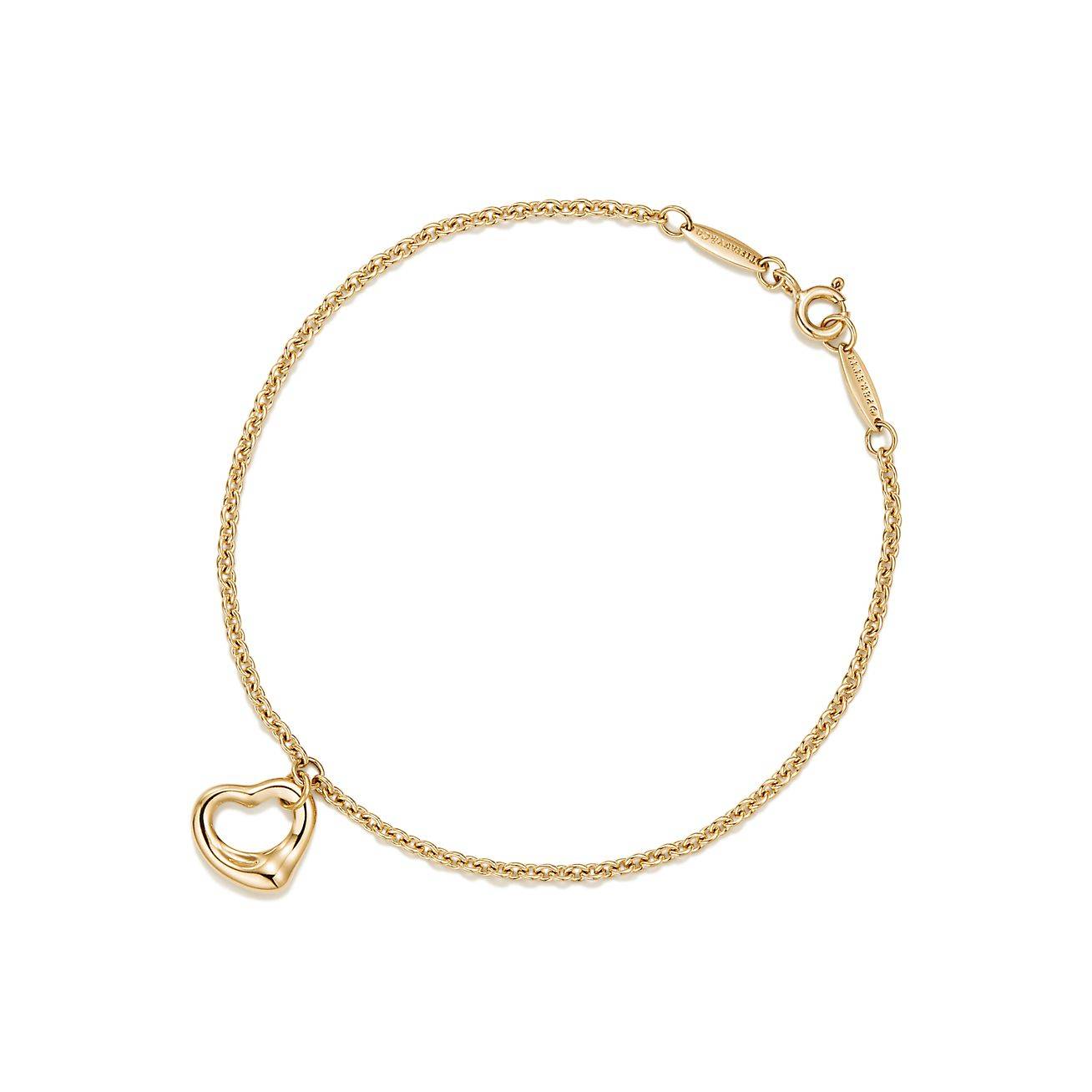 TIFFANY  ELSA PERETTI® OPEN HEART BRACELET IN YELLOW GOLD, 11 MM