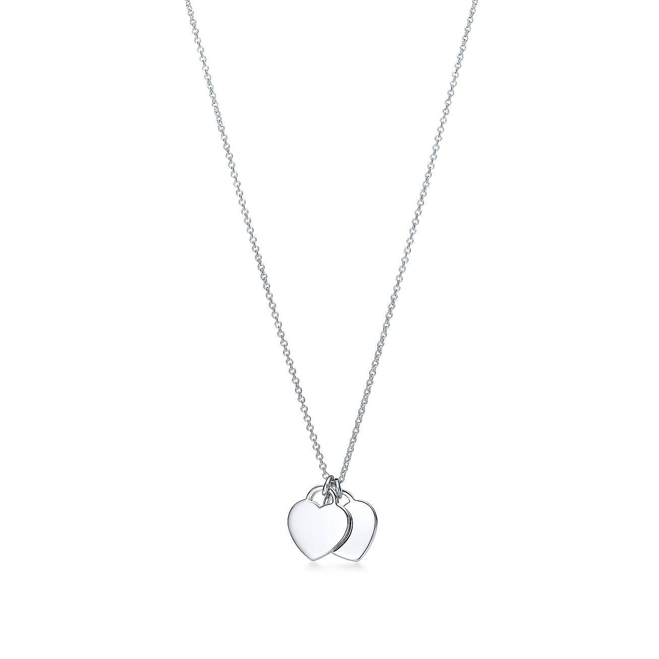 TIFFANY RETURN TO TIFFANY® DOUBLE HEART TAG PENDANT IN SILVER, MINI