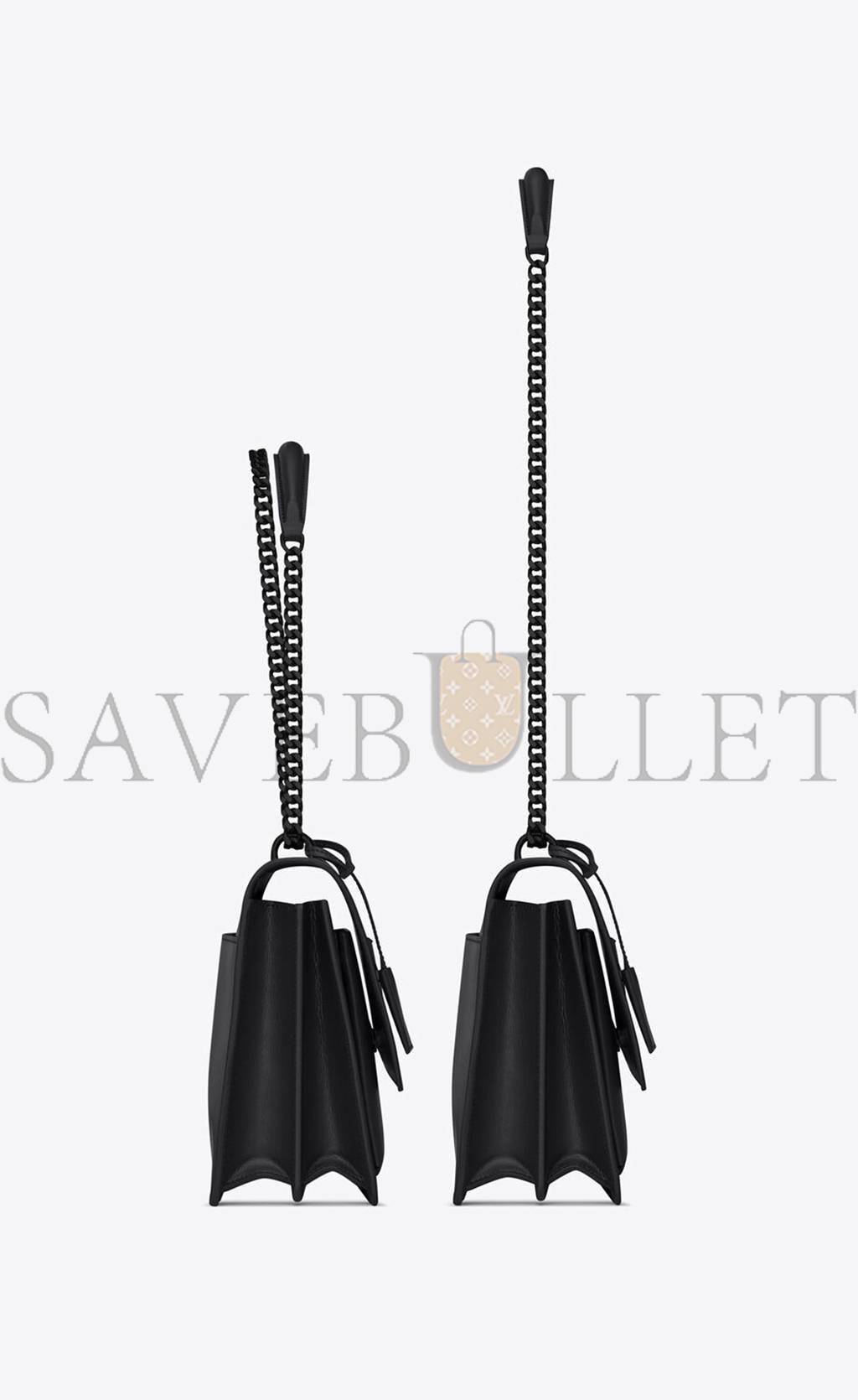 YSL SUNSET LARGE CHAIN BAG IN SMOOTH LEATHER 422906 (22*16*8cm)