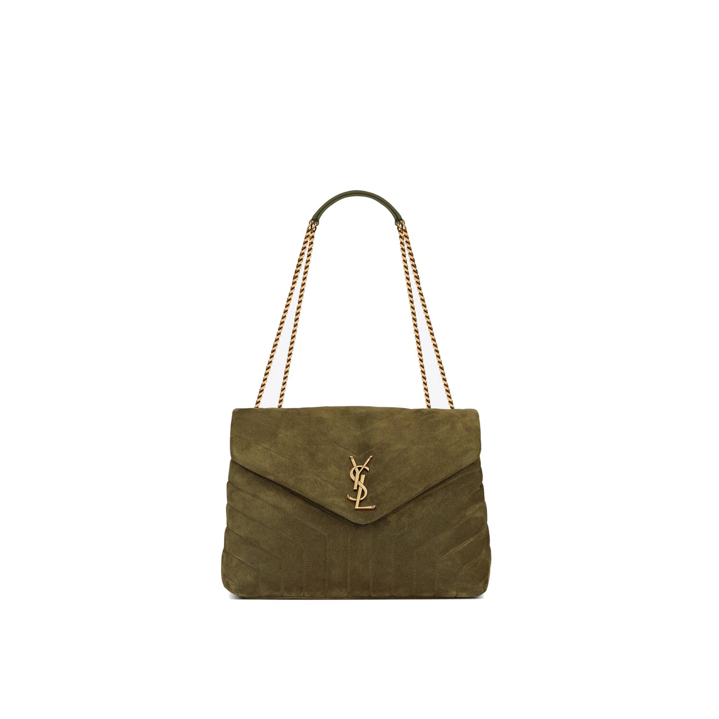 YSL LOULOU MEDIUM IN QUILTED SUEDE 5749461U8673206 (32*22*12cm)