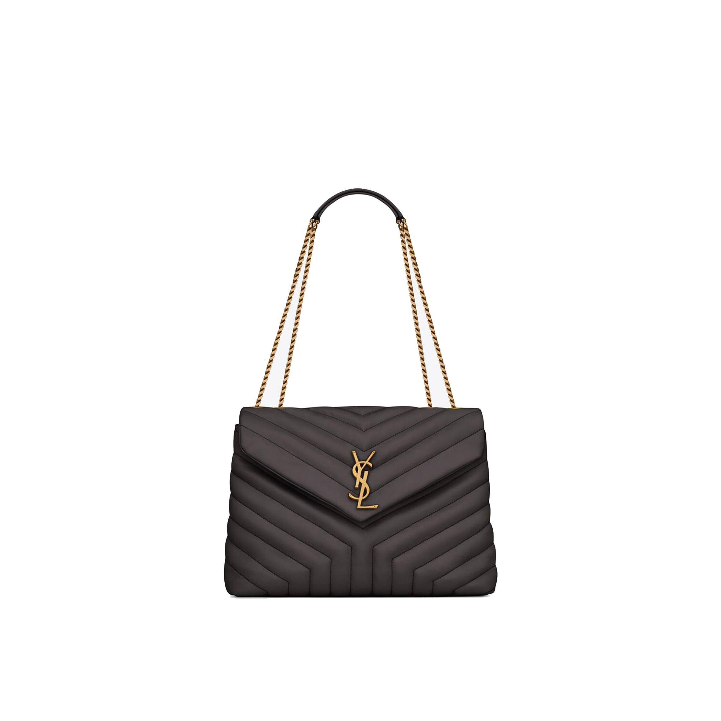 YSL LOULOU MEDIUM CHAIN BAG IN QUILTED LEATHER 574946DV7271112 (32*22*12cm)