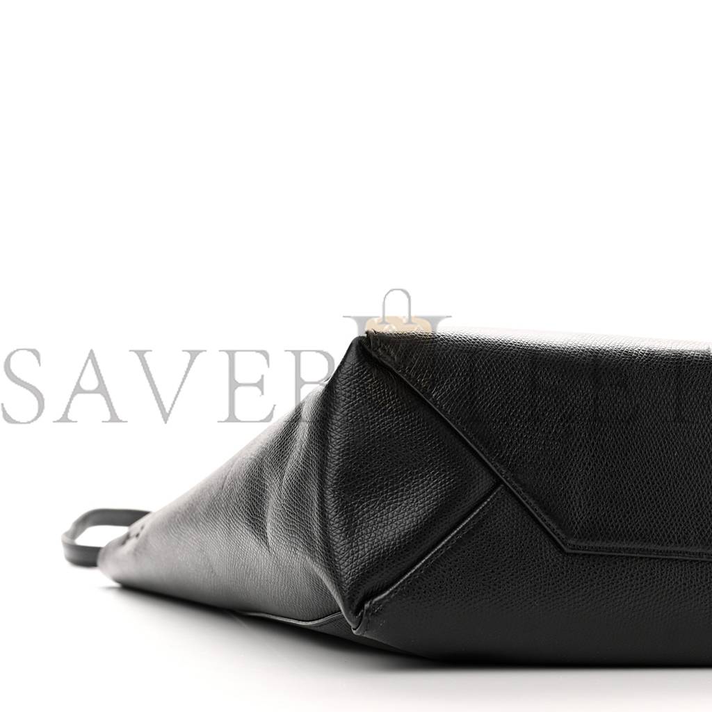 CELINE GRAINED CALFSKIN SMALL VERTICAL CABAS BLACK (28*23*10cm)