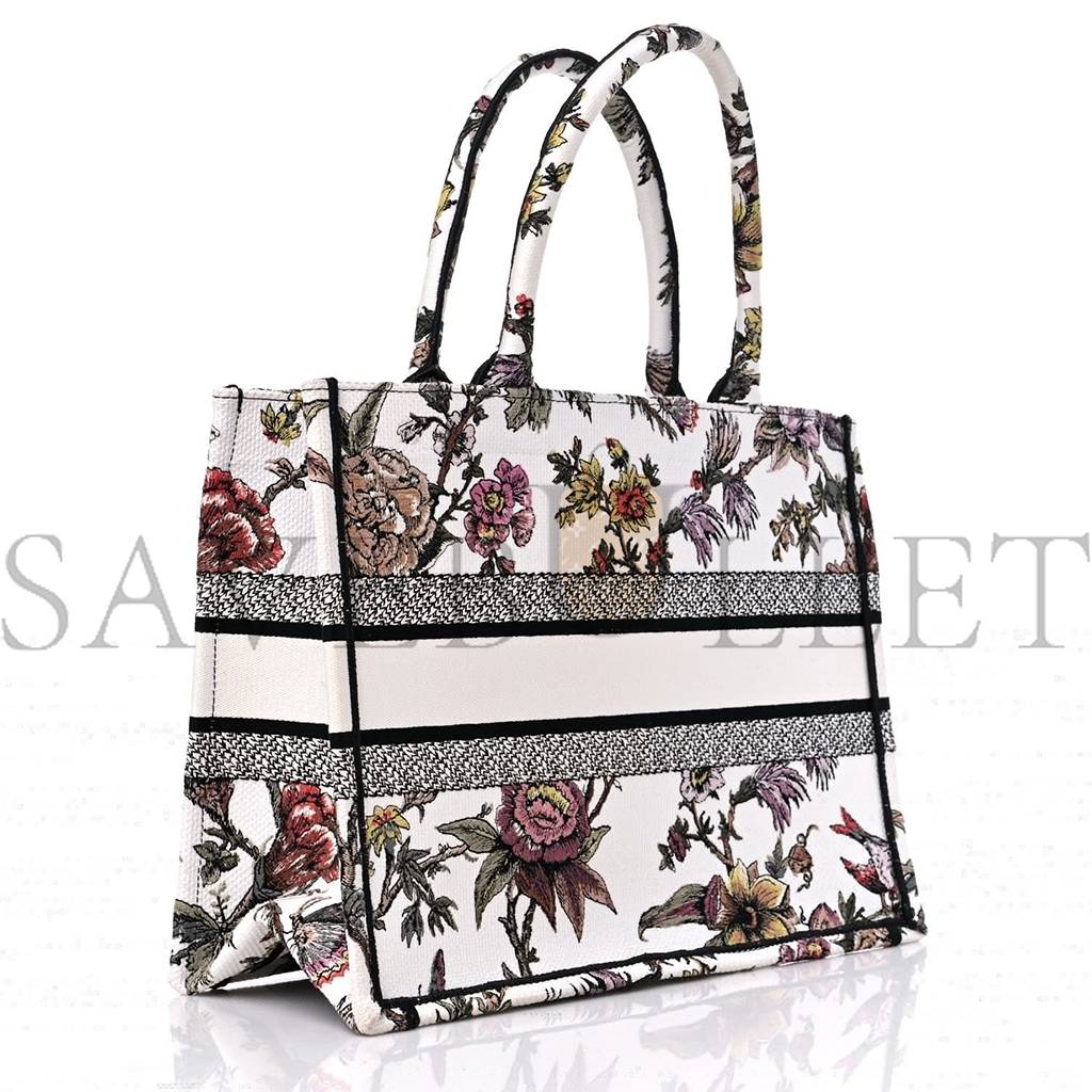 DIOR CANVAS JARDIN BOTANIQUE EMBROIDERED MEDIUM BOOK TOTE MULTICOLOR (36*27*17.1cm)