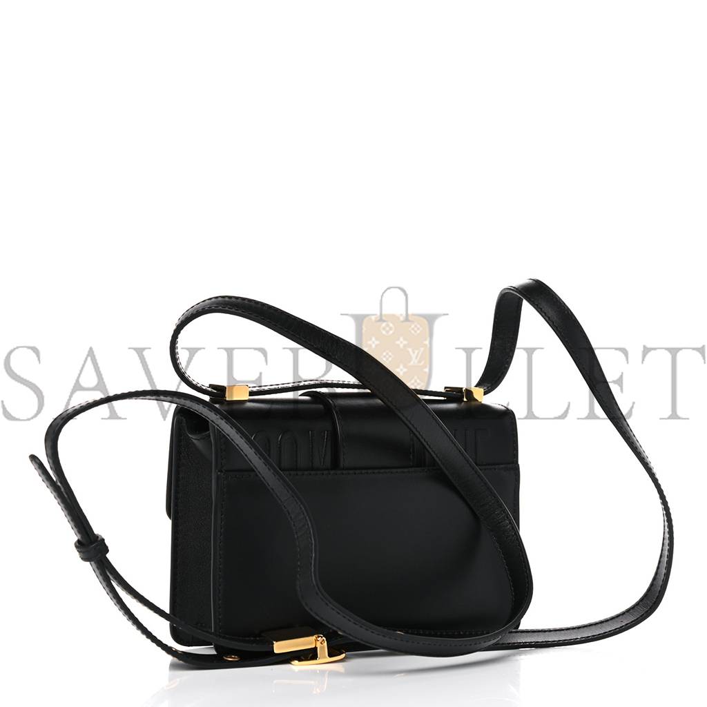 DIOR SMOOTH CALFSKIN MICRO 30 MONTAIGNE FLAP BAG BLACK (15*11*4.4cm)